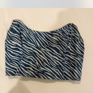 Zebra Print Strapless Top